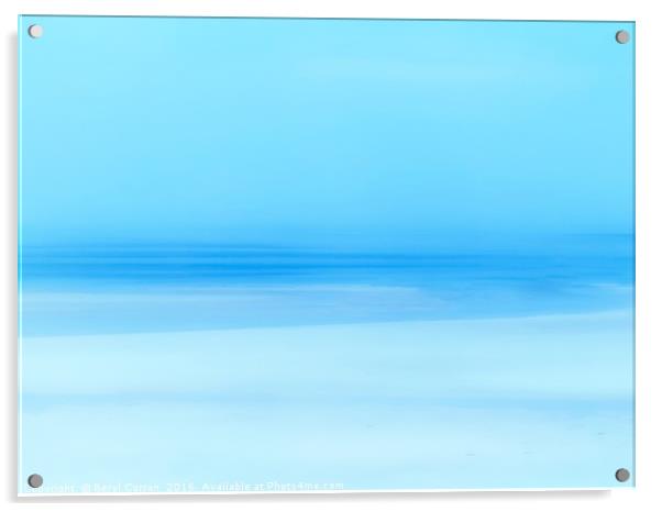 Serene Blue Seascape Acrylic by Beryl Curran