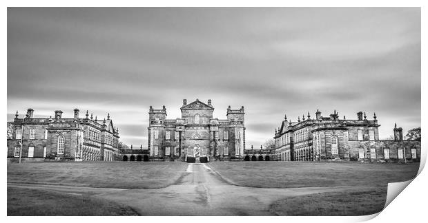 Seaton Delaval Hall in Mono Print by Naylor's Photography
