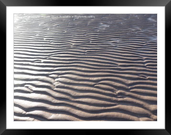 Sand waves Framed Mounted Print by Jennifer Henderson