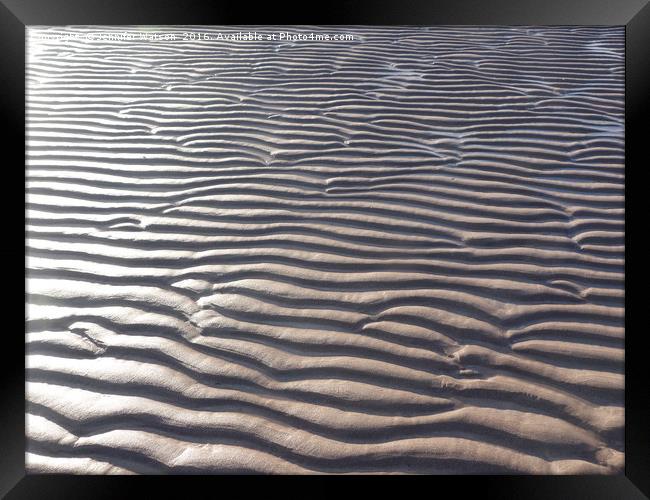 Sand waves Framed Print by Jennifer Henderson