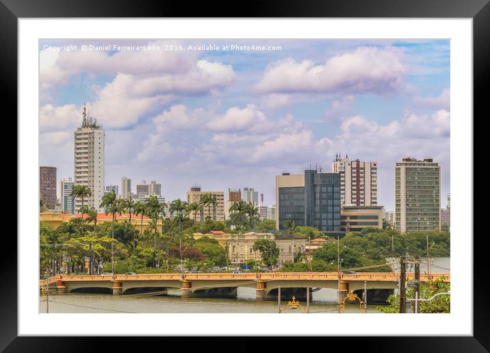 Cityscape of Recife, Pernambuco Brazil Framed Mounted Print by Daniel Ferreira-Leite