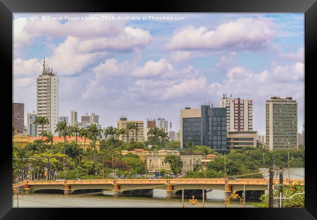 Cityscape of Recife, Pernambuco Brazil Framed Print by Daniel Ferreira-Leite