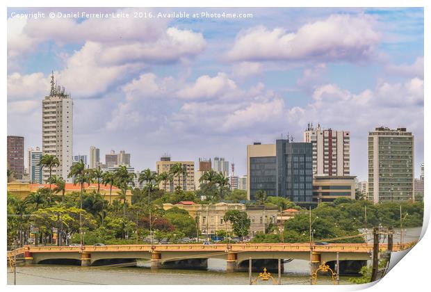 Cityscape of Recife, Pernambuco Brazil Print by Daniel Ferreira-Leite