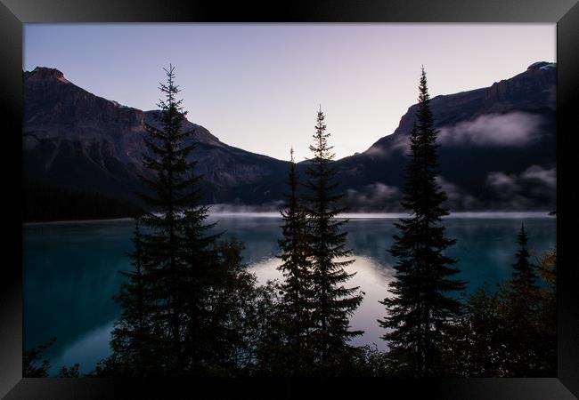 Dawn on Emerald Lake Framed Print by Kevin Livingstone