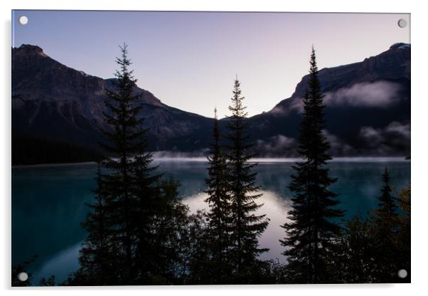 Dawn on Emerald Lake Acrylic by Kevin Livingstone