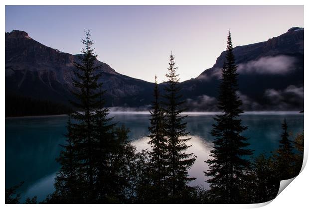 Dawn on Emerald Lake Print by Kevin Livingstone