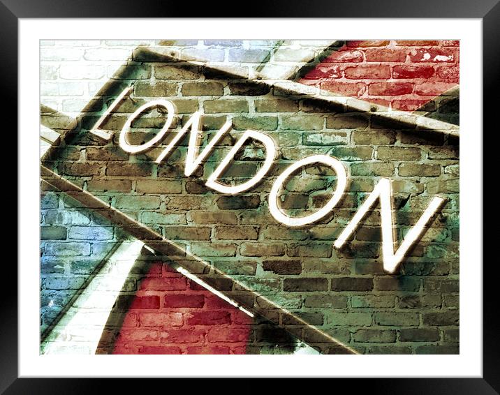 London - abstract on bricks Framed Mounted Print by Heather Newton