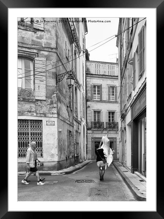 rue de la liberte Framed Mounted Print by Jo Beerens
