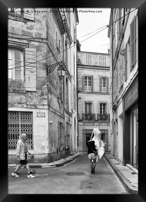 rue de la liberte Framed Print by Jo Beerens