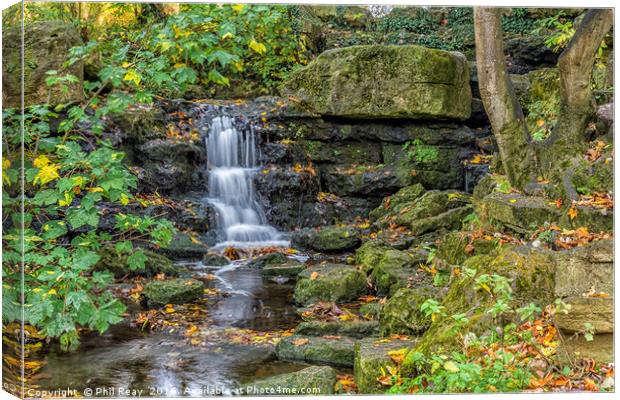 Waterfall at Pittville Canvas Print by Phil Reay