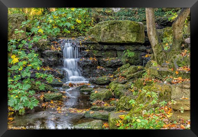 Waterfall at Pittville Framed Print by Phil Reay