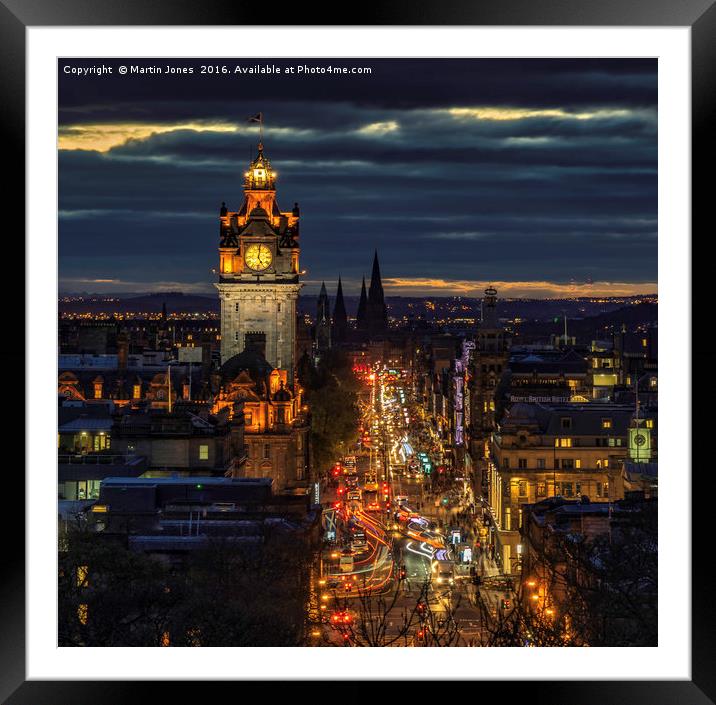An Edinburgh Cityscape Framed Mounted Print by K7 Photography
