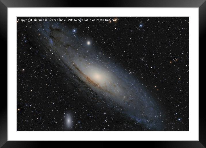 The Andromeda Galaxy in constellation Andromeda Framed Mounted Print by Łukasz Szczepański