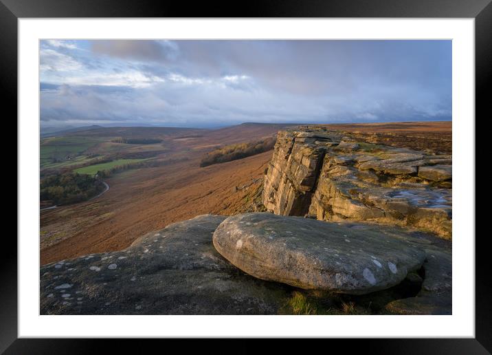 Stanage Edge  Framed Mounted Print by James Grant