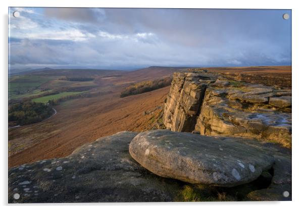 Stanage Edge  Acrylic by James Grant