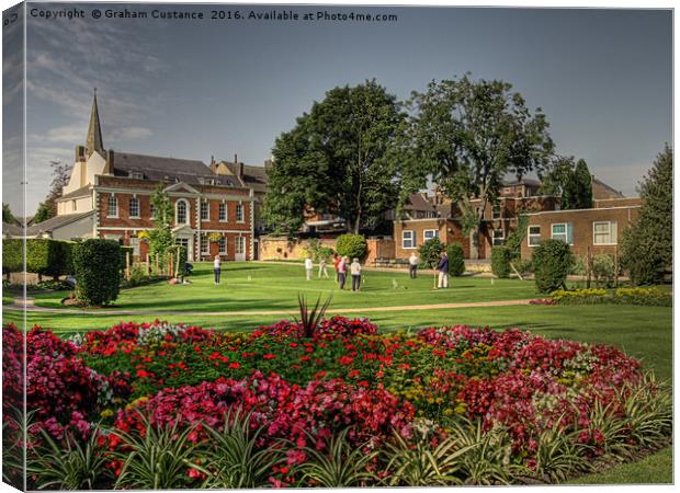 Priory Gardens, Dunstable Canvas Print by Graham Custance