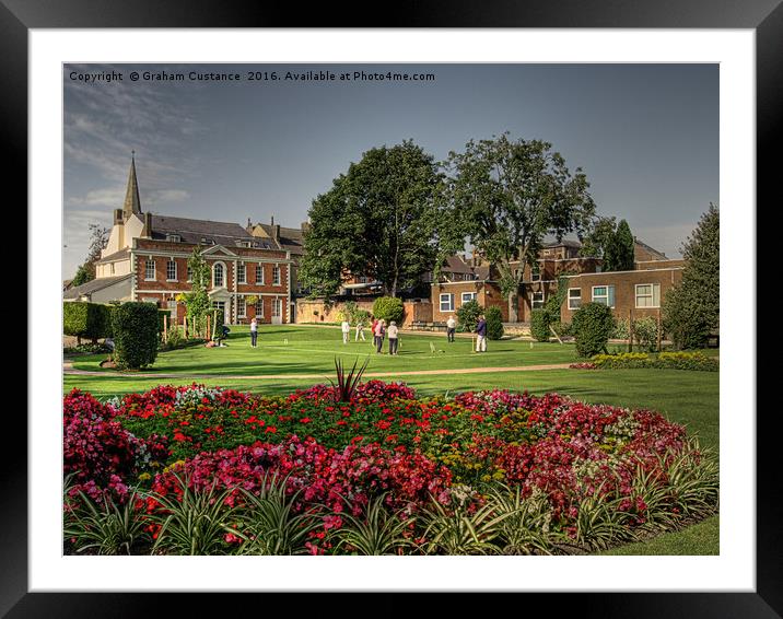 Priory Gardens, Dunstable Framed Mounted Print by Graham Custance