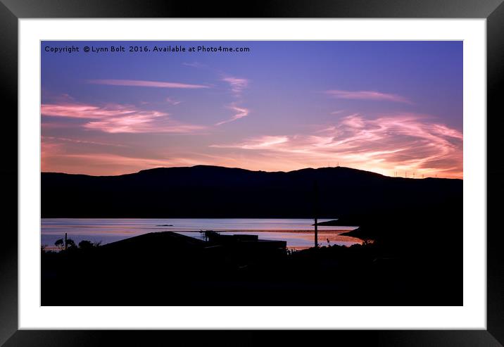 Sunset at Portavadie Scotland Framed Mounted Print by Lynn Bolt
