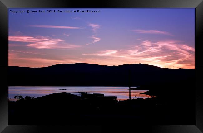 Sunset at Portavadie Scotland Framed Print by Lynn Bolt