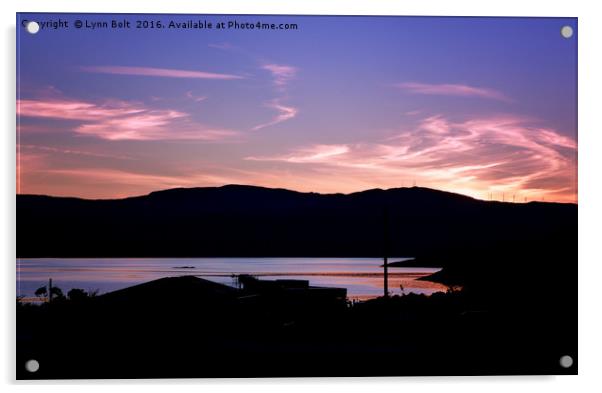Sunset at Portavadie Scotland Acrylic by Lynn Bolt