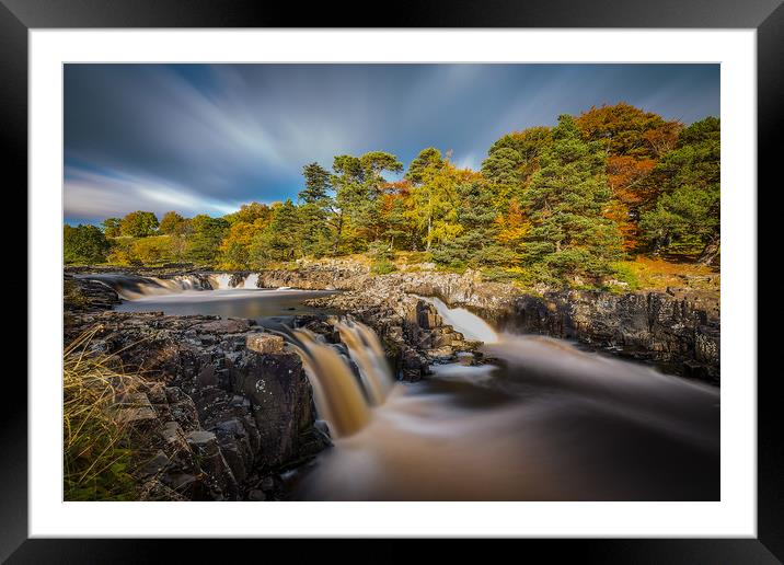 Low Force waterfall, Teesdale Framed Mounted Print by Tom Hibberd