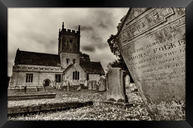 St Eadburgha`s church & graveyard  Framed Print by Phil Reay