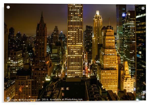 Downtown New York. Acrylic by Richard Morgan