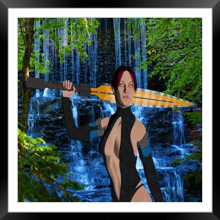Amazonian Warrior Framed Mounted Print by Matthew Lacey