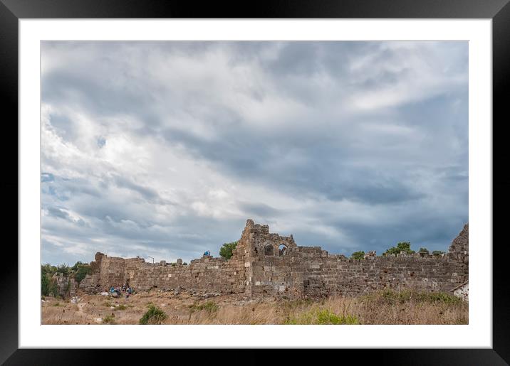 Ancient City Walls in Side Framed Mounted Print by Antony McAulay
