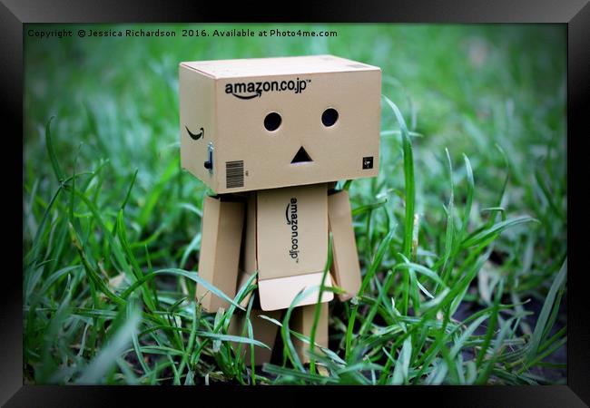 Danboard / Danbo Amazon Figure searching the tall  Framed Print by Jessica Richardson