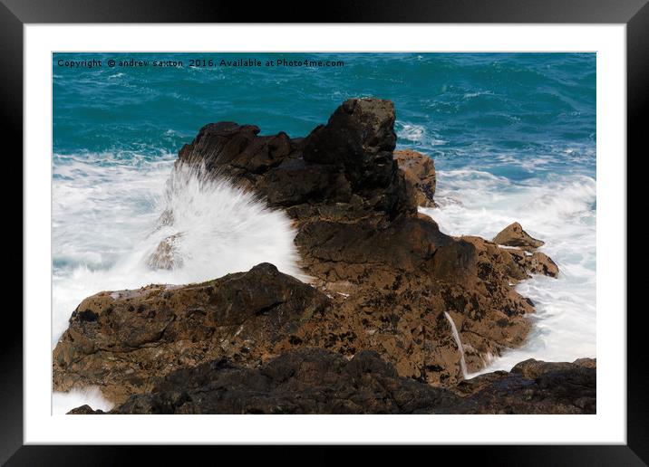 SPLASH OUT Framed Mounted Print by andrew saxton