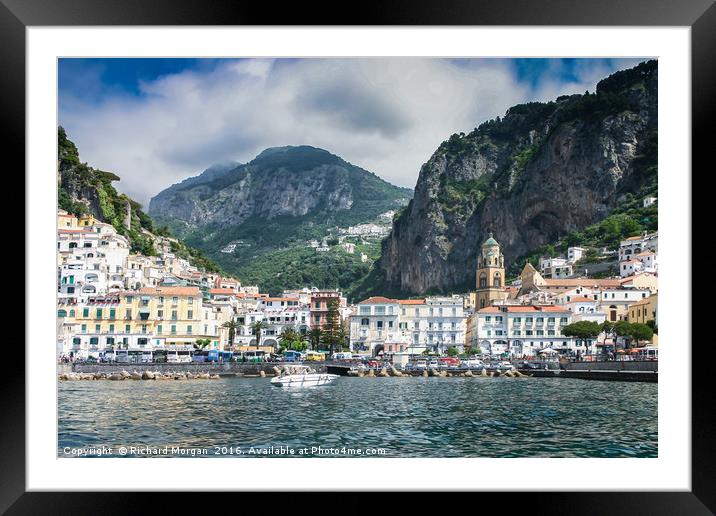 Amalfi Coast, Italy Framed Mounted Print by Richard Morgan