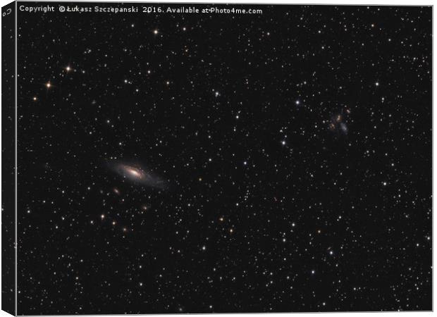 Deep space: galaxy NGC 7331, Stephan's Quintet Canvas Print by Łukasz Szczepański