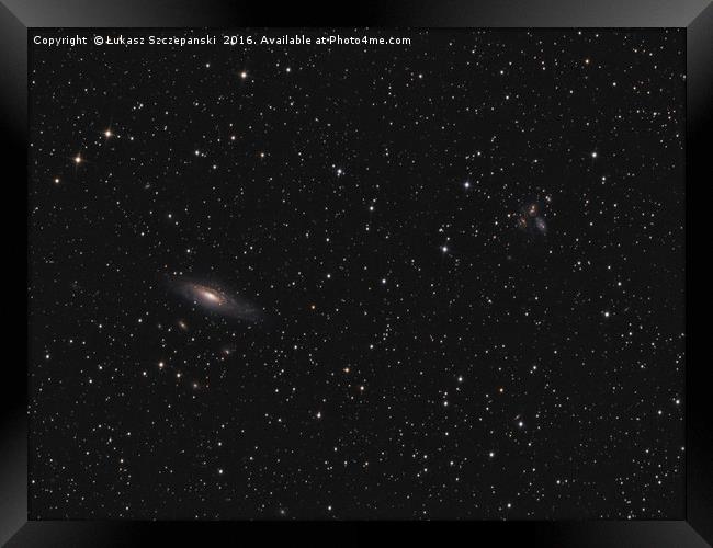 Deep space: galaxy NGC 7331, Stephan's Quintet Framed Print by Łukasz Szczepański