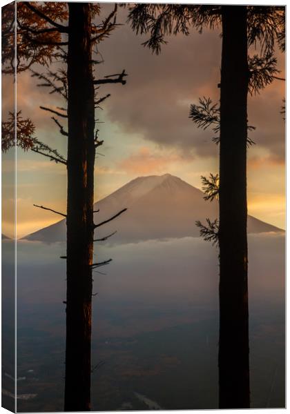 Sunset by Mt Fuji Canvas Print by Kevin Livingstone