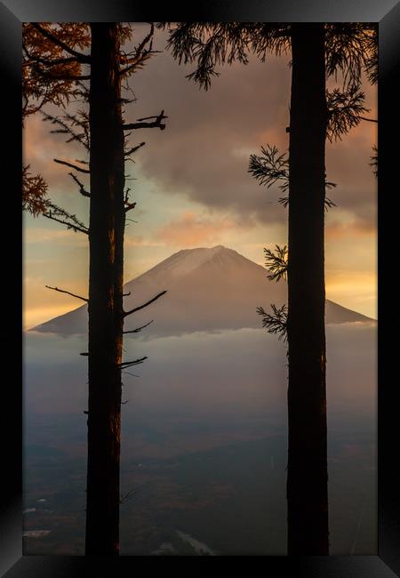 Sunset by Mt Fuji Framed Print by Kevin Livingstone