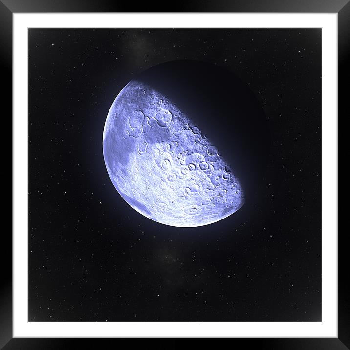 Moon Framed Mounted Print by Jean-François Dupuis