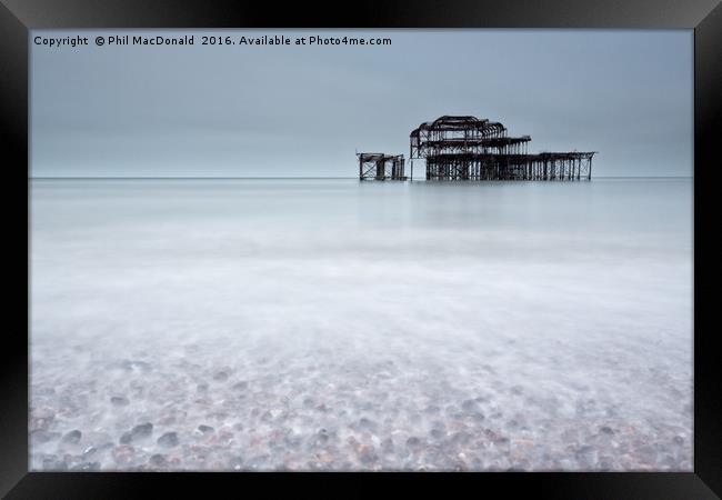 The Old West Pier, Brighton and Hove Framed Print by Phil MacDonald