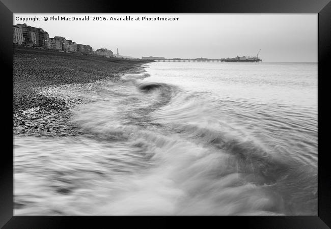 Brighton Beach Waves Framed Print by Phil MacDonald
