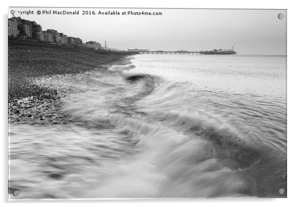 Brighton Beach Waves Acrylic by Phil MacDonald