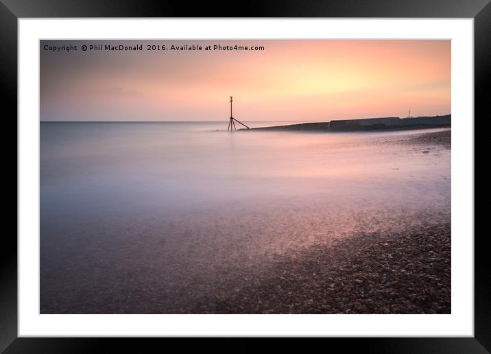 Sunset Groyne, Brighton Beach Framed Mounted Print by Phil MacDonald