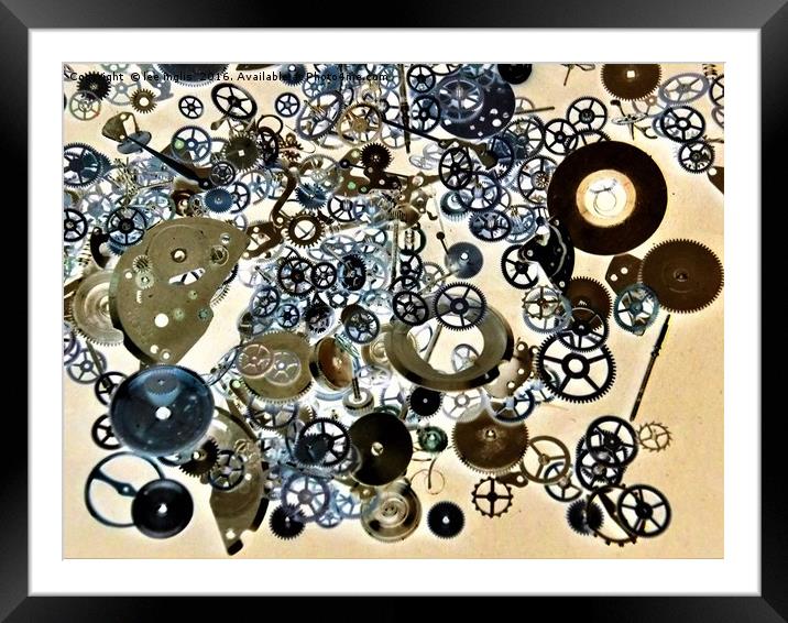 watch cogs Framed Mounted Print by Lee Inglis