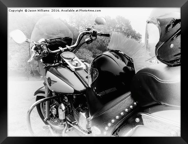 Harley 'Fat Boy' Framed Print by Jason Williams