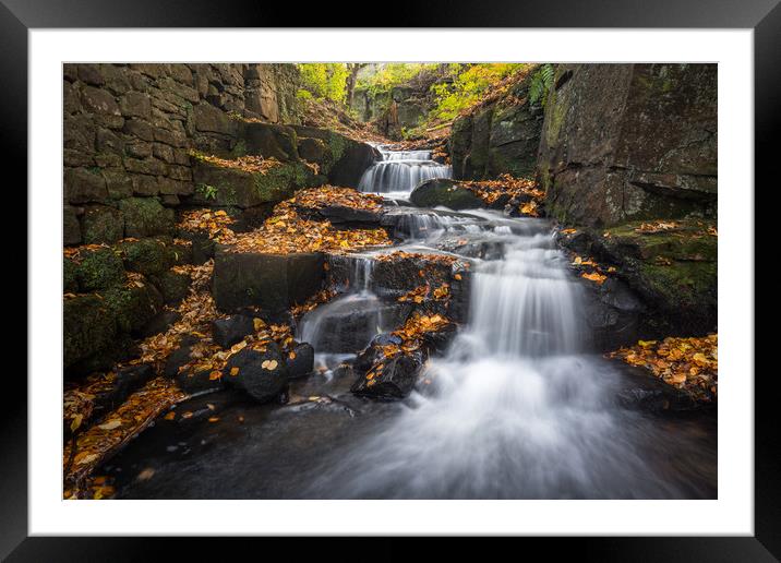 Lumsdale Cascade  Framed Mounted Print by James Grant