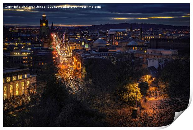 Edinburgh in the Gloaming. Print by K7 Photography