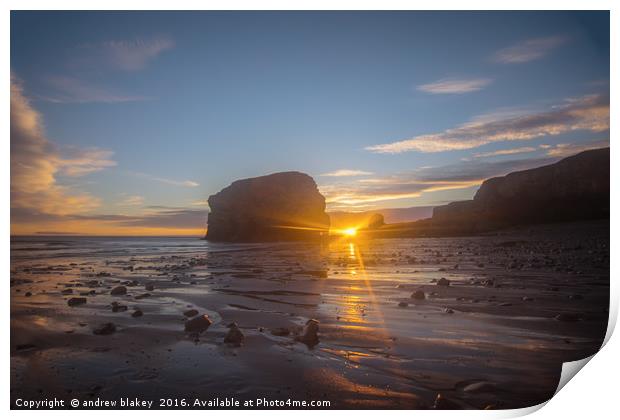 The Sun Emerges at Marsden Print by andrew blakey