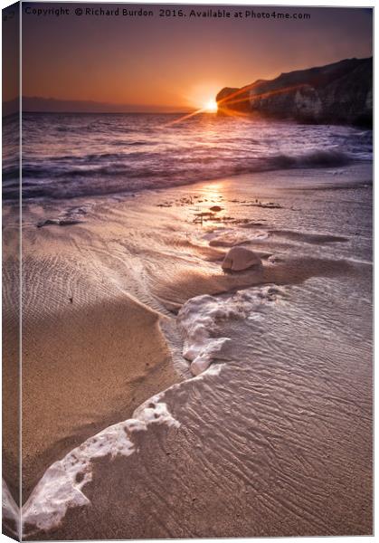 Selwicks Bay Sunrise Canvas Print by Richard Burdon