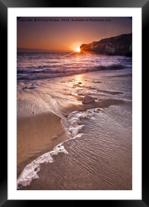 Selwicks Bay Sunrise Framed Mounted Print by Richard Burdon