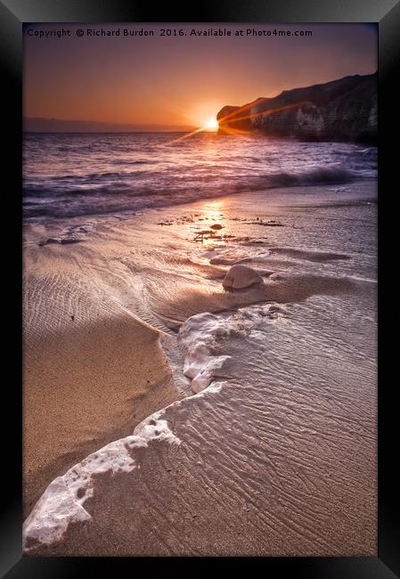 Selwicks Bay Sunrise Framed Print by Richard Burdon