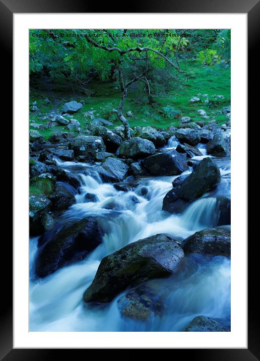 SMOOTH  OVER ROCK Framed Mounted Print by andrew saxton